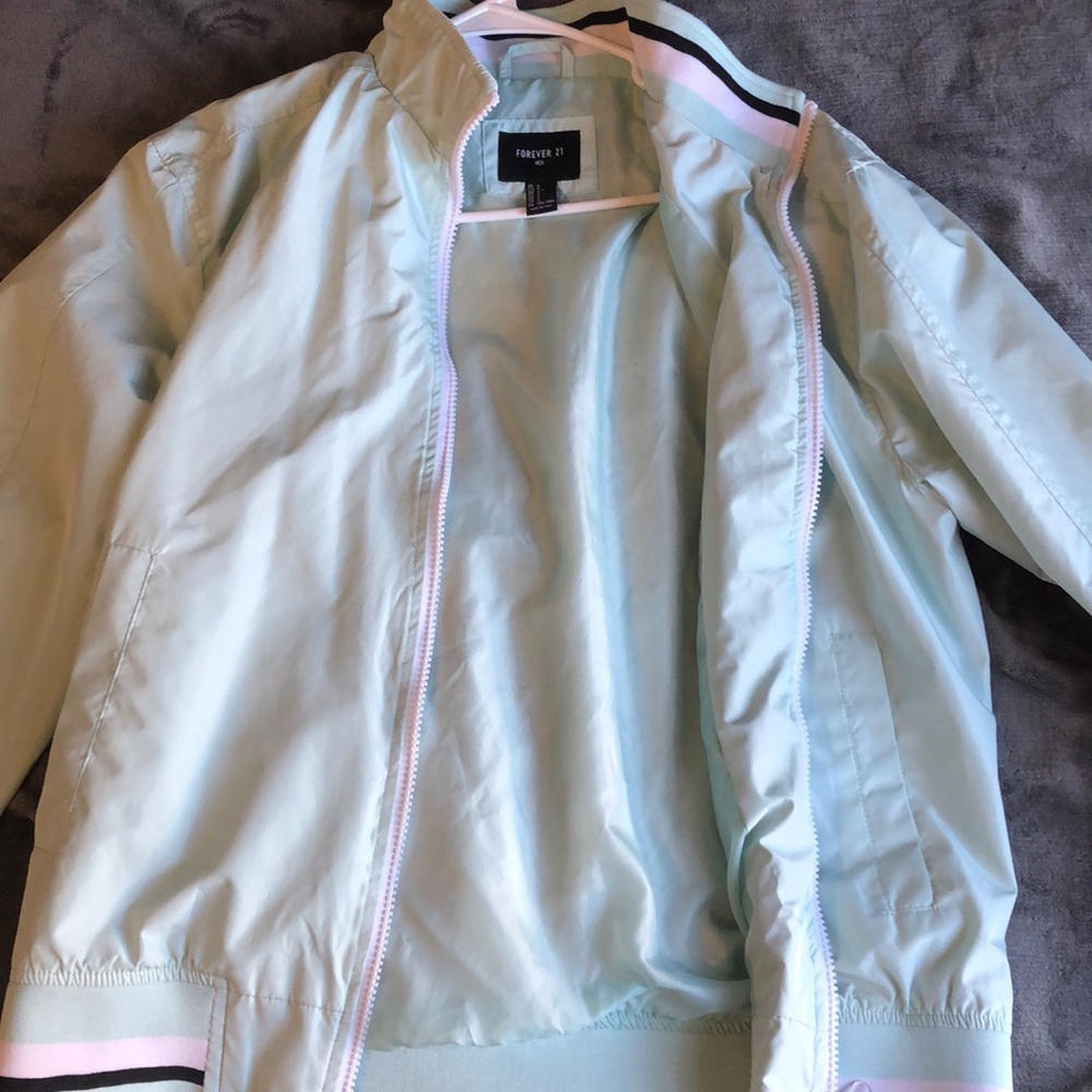Turquoise Forever 21 Men’s Windbreaker